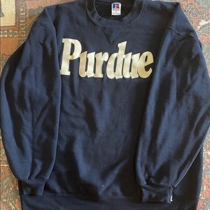 Vintage Embroidered Purdue Crewneck Sweatshirt